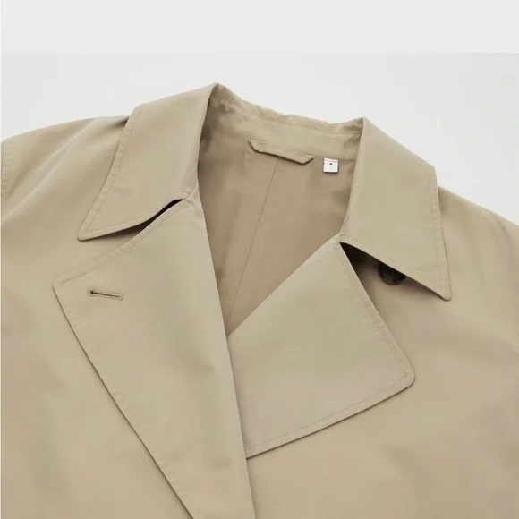 Uniqlo U *NWT* Elegant Tan Women's Trench Coat - Picture 5 of 13
